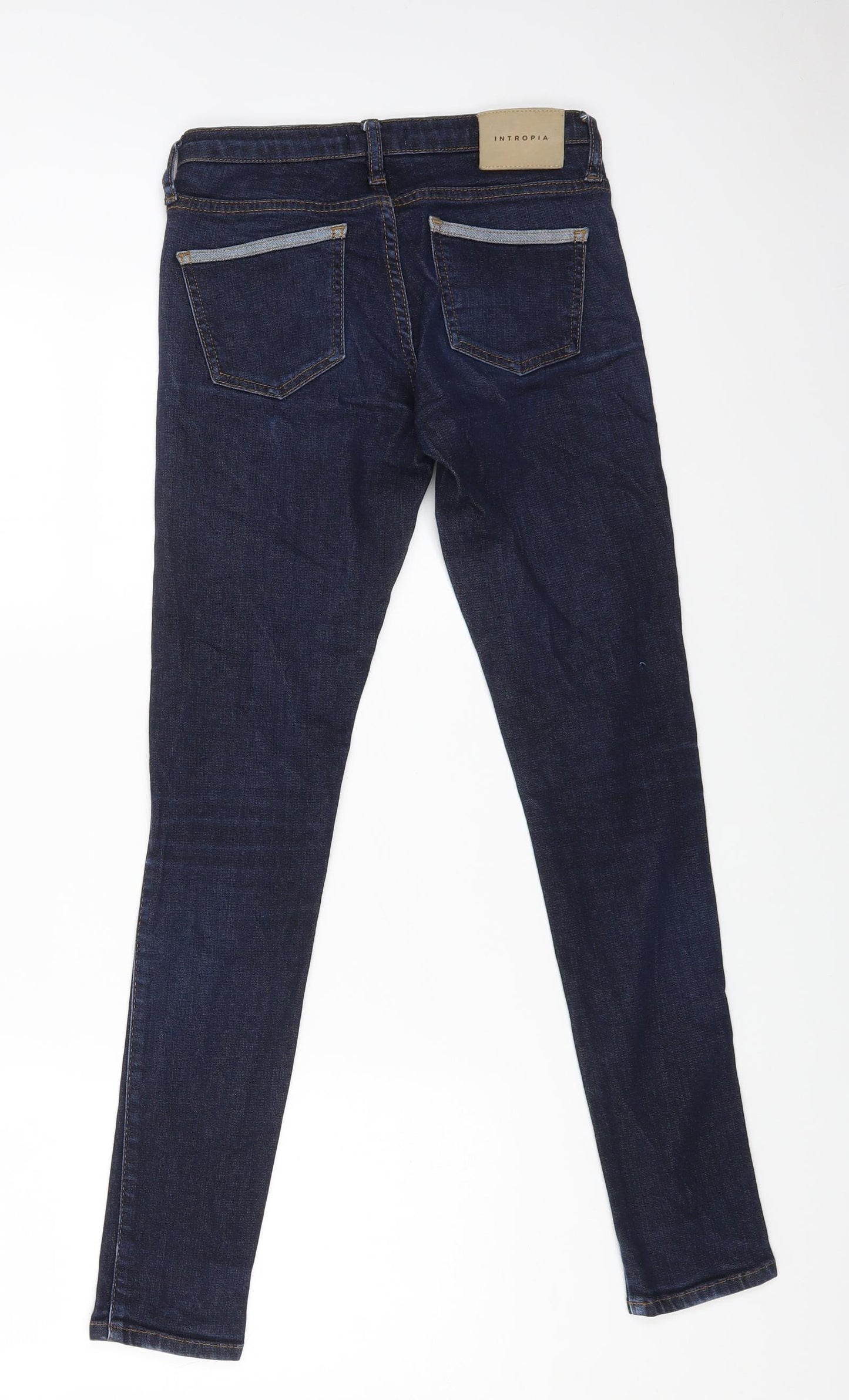 Intropia Womens Blue Cotton Skinny Jeans Size 6 L26 in Regular Zip