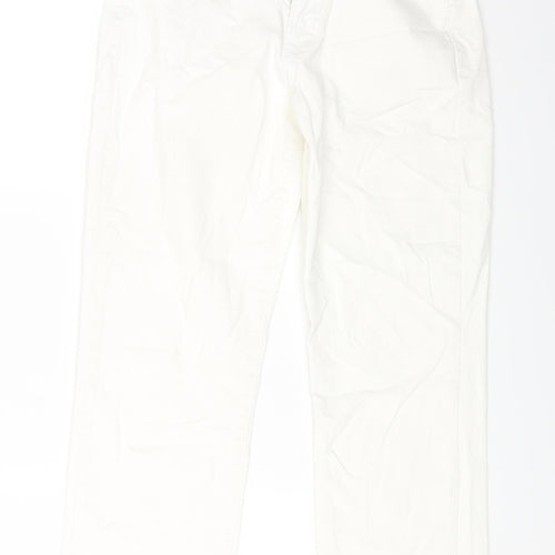 Gap Womens White Cotton Capri Jeans Size 26 in L23 in Regular Zip