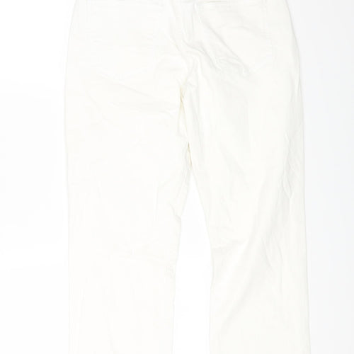 Gap Womens White Cotton Capri Jeans Size 26 in L23 in Regular Zip