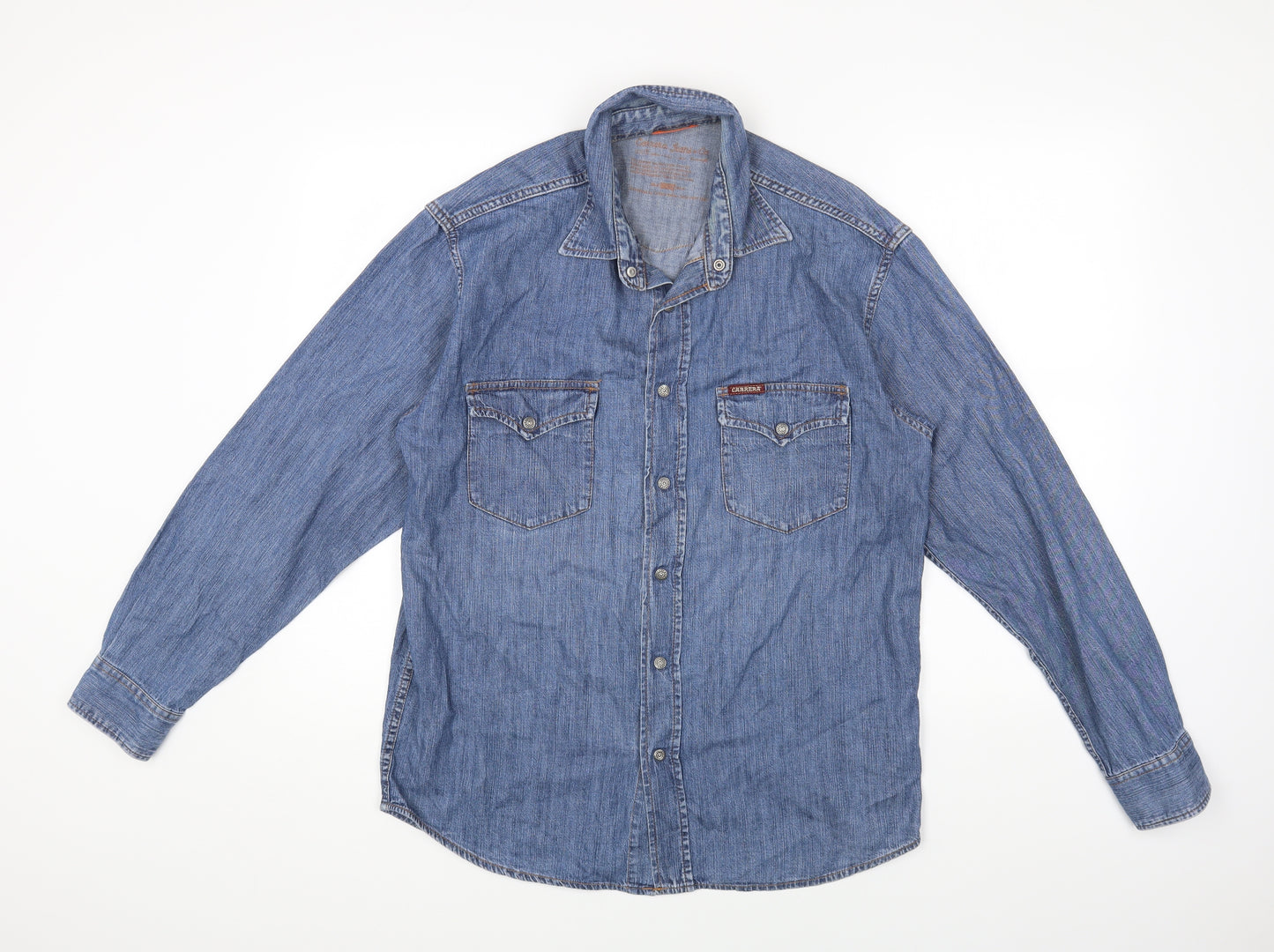 Carrera Mens Blue Jacket Size M Snap