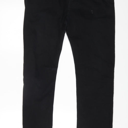Armani Jeans Mens Black Cotton Straight Jeans Size 36 in L31 in Regular Button