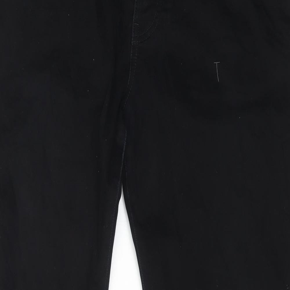 Armani Jeans Mens Black Cotton Straight Jeans Size 36 in L31 in Regular Button