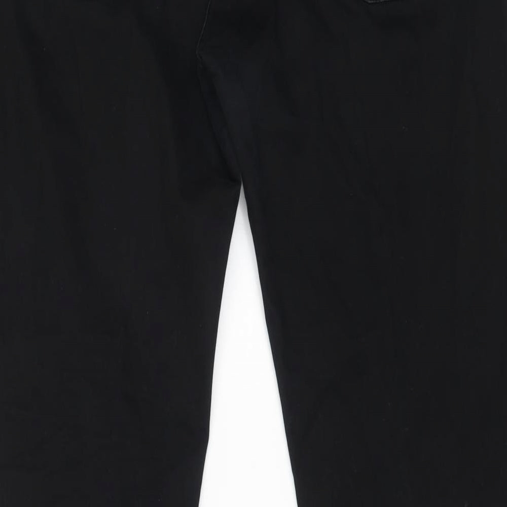 Armani Jeans Mens Black Cotton Straight Jeans Size 36 in L31 in Regular Button