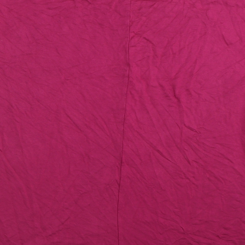 Love Yours Womens Multicoloured Geometric Viscose Basic T-Shirt Size 26 Scoop Neck - Palms