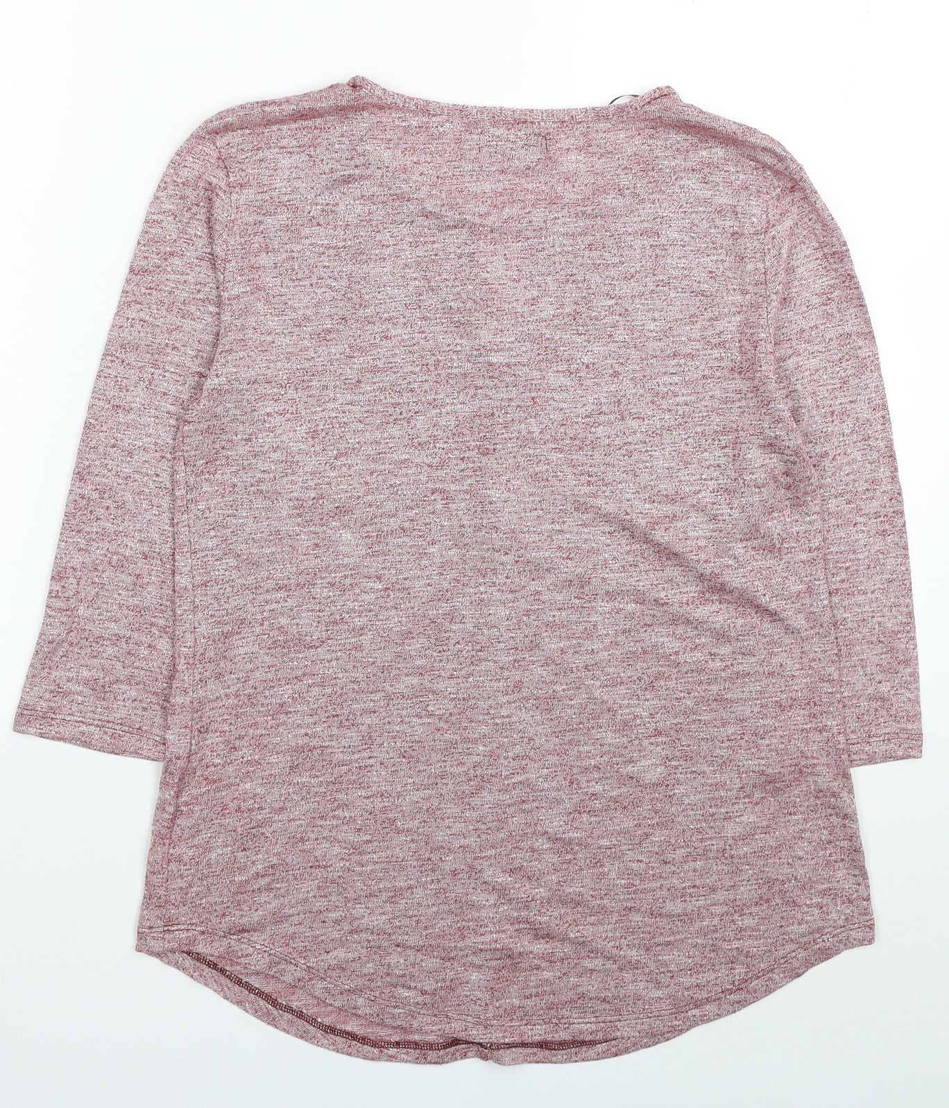 Papaya Womens Red V-Neck Viscose Pullover Jumper Size 12
