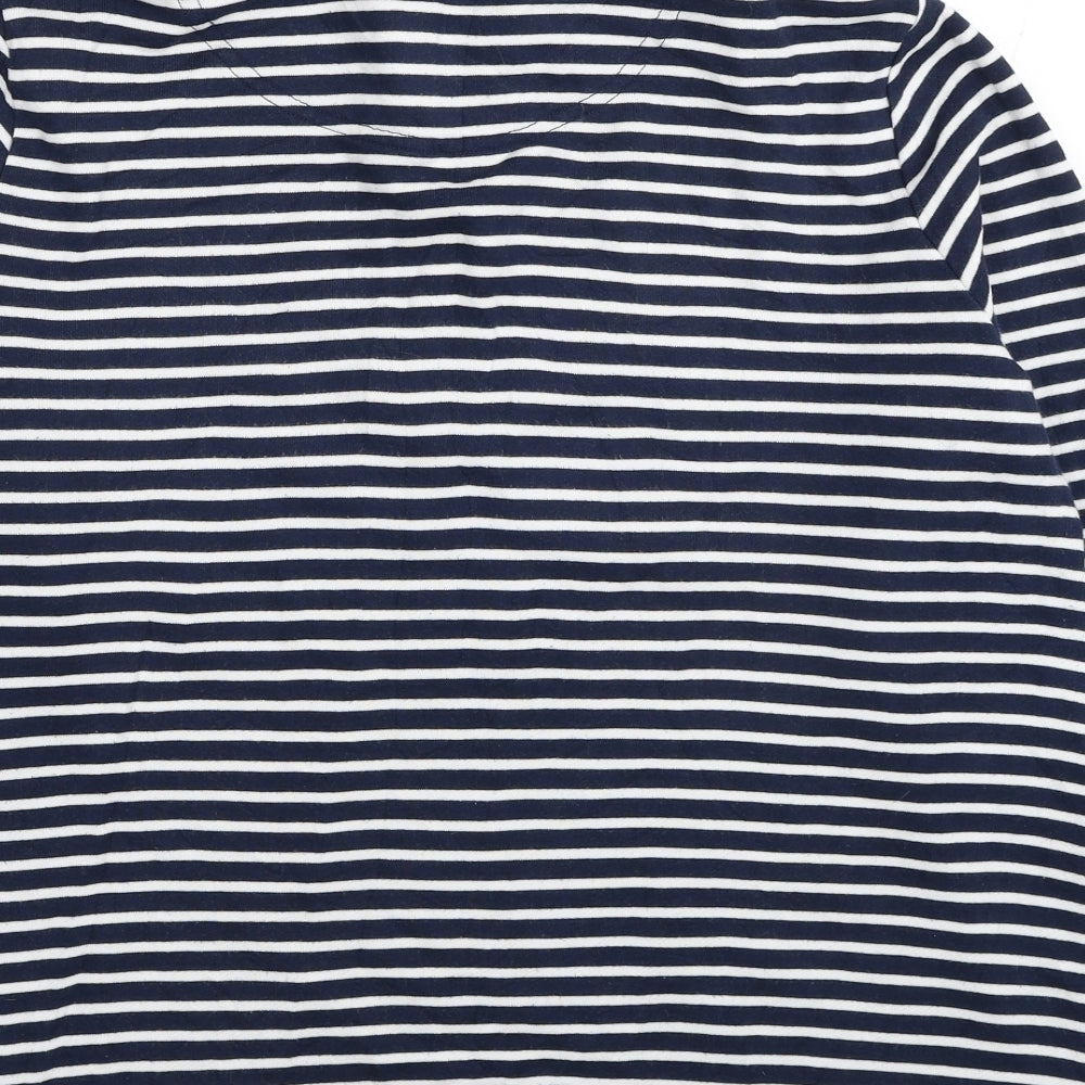 Joules Womens Blue Striped Cotton Pullover Sweatshirt Size 14 Pullover