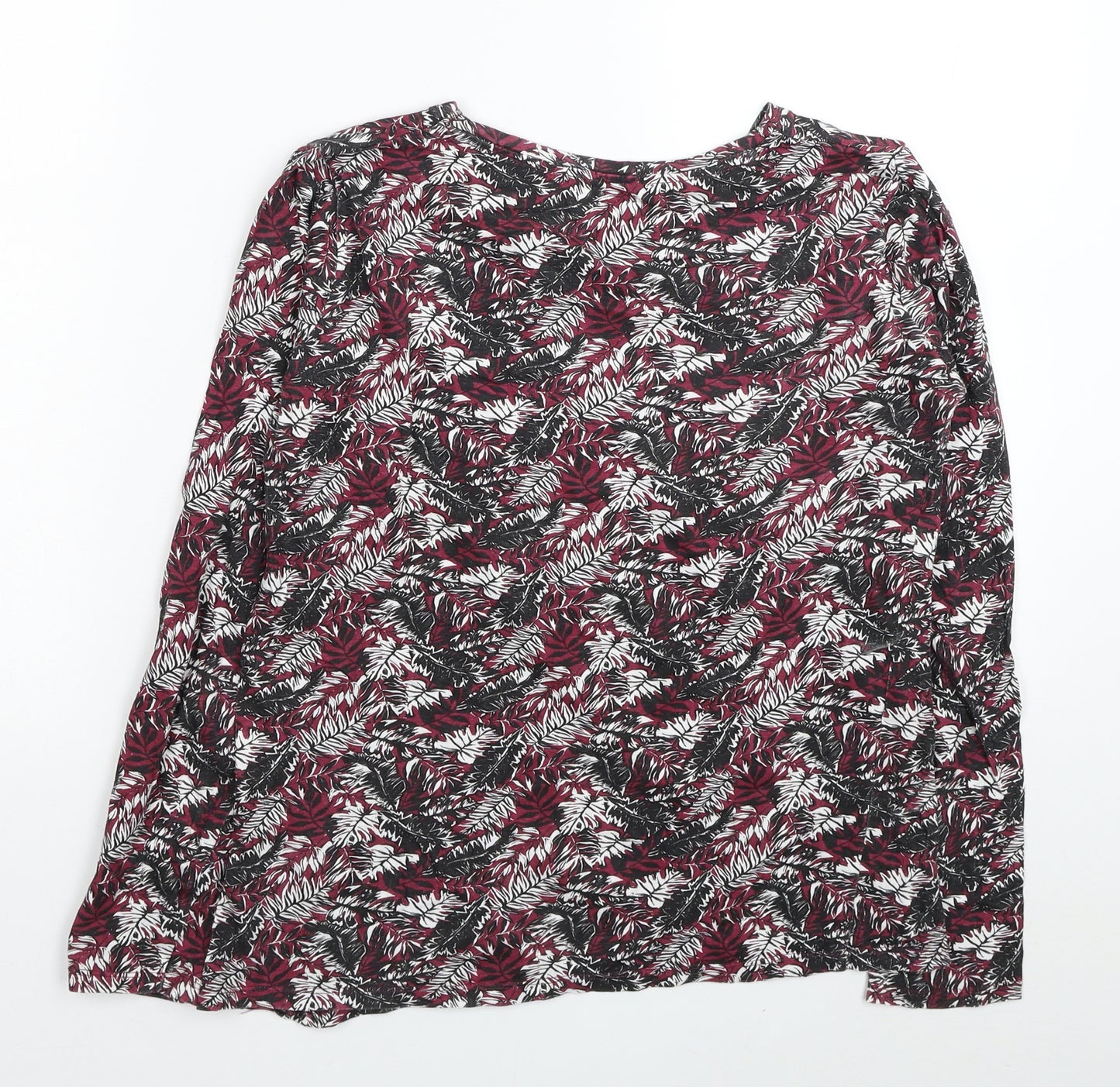 PEP&CO Womens Multicoloured Floral Cotton Basic T-Shirt Size 12 Round Neck