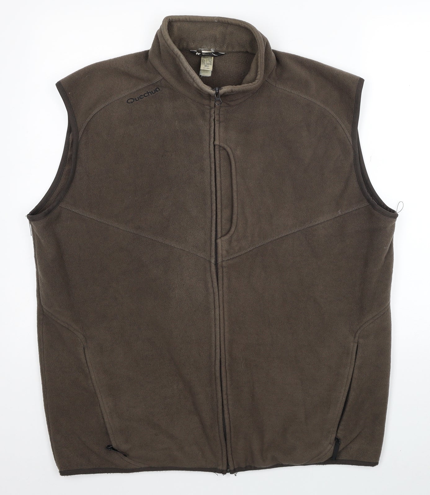 Quechua Mens Brown Polyester Vest Sweatshirt Size 2XL