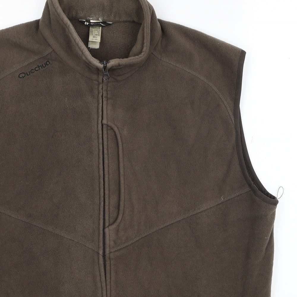 Quechua Mens Brown Polyester Vest Sweatshirt Size 2XL