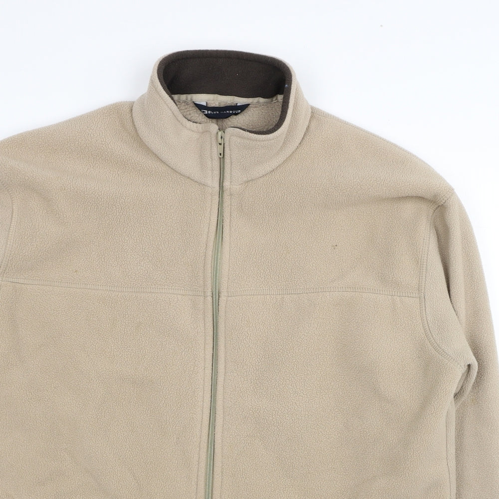 Marks and Spencer Mens Beige Polyester Full Zip Sweatshirt Size M