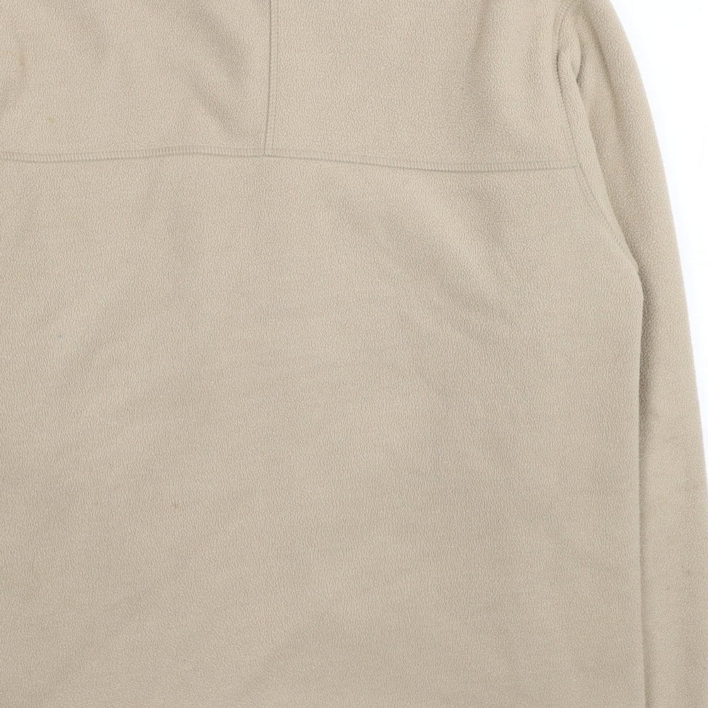 Marks and Spencer Mens Beige Polyester Full Zip Sweatshirt Size M