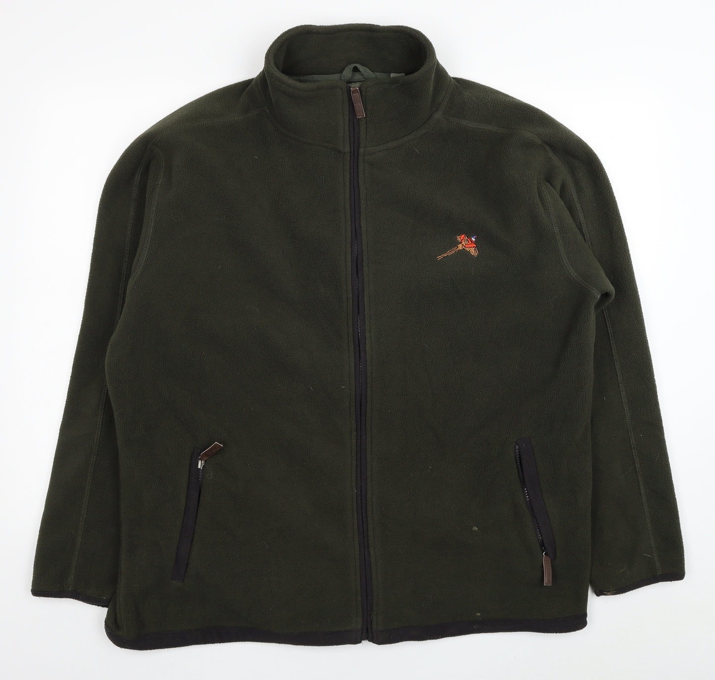 Rydale Womens Green Polyester Full Zip Sweatshirt Size 2XL Zip