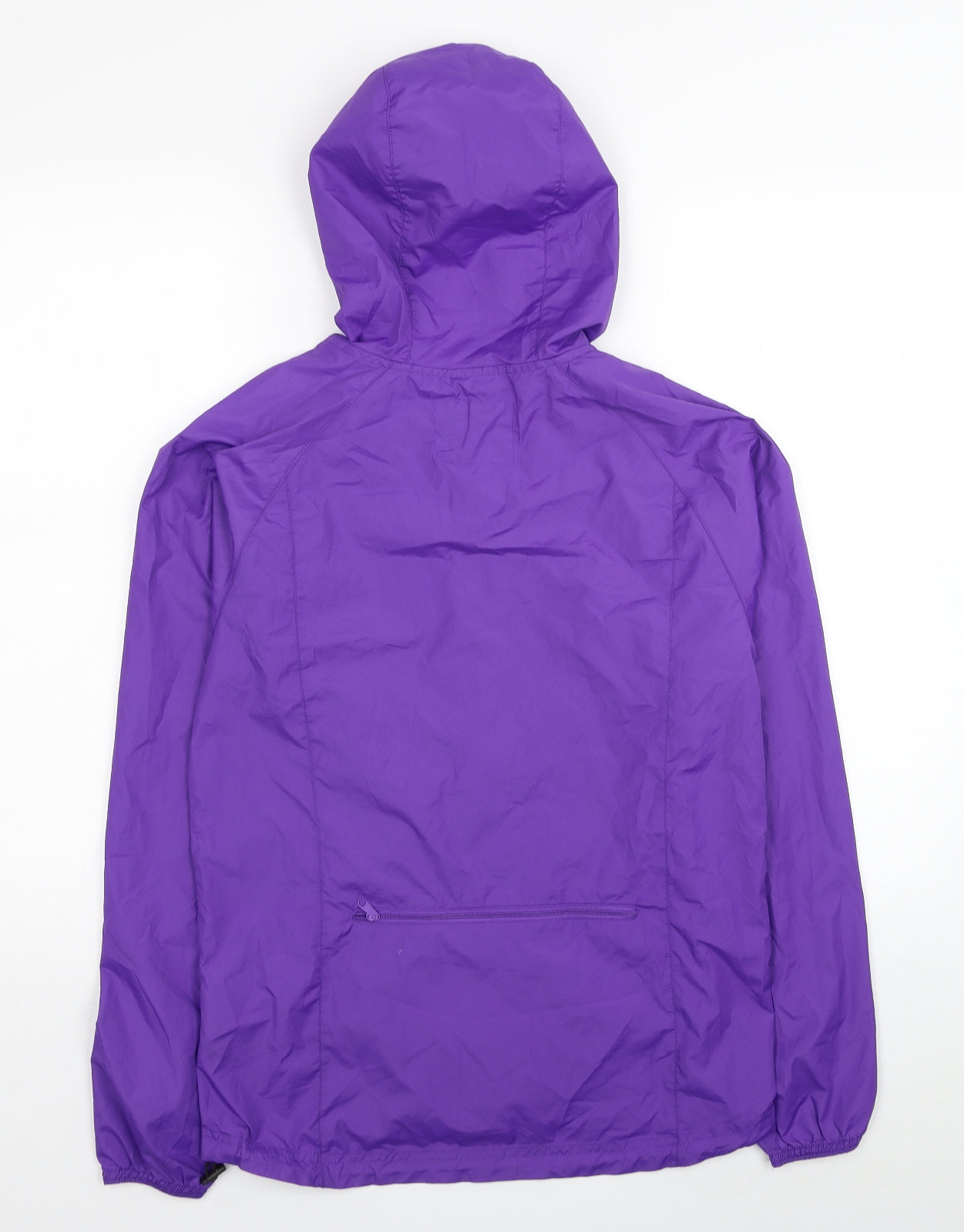 ASICS Womens Purple Rain Coat Coat Size S Zip