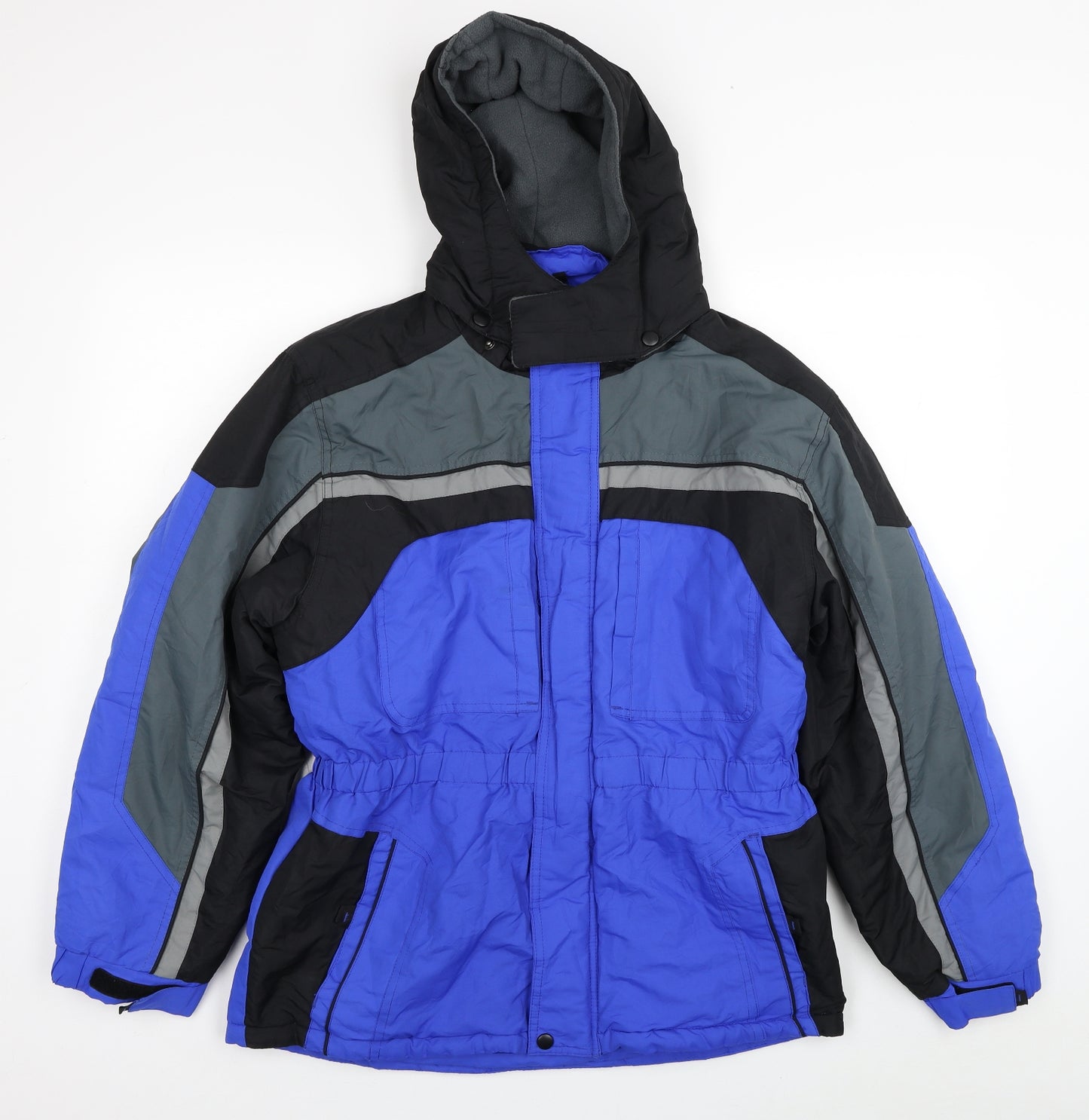 AriZona Womens Blue Jacket Coat Size XL Zip - Colorblock