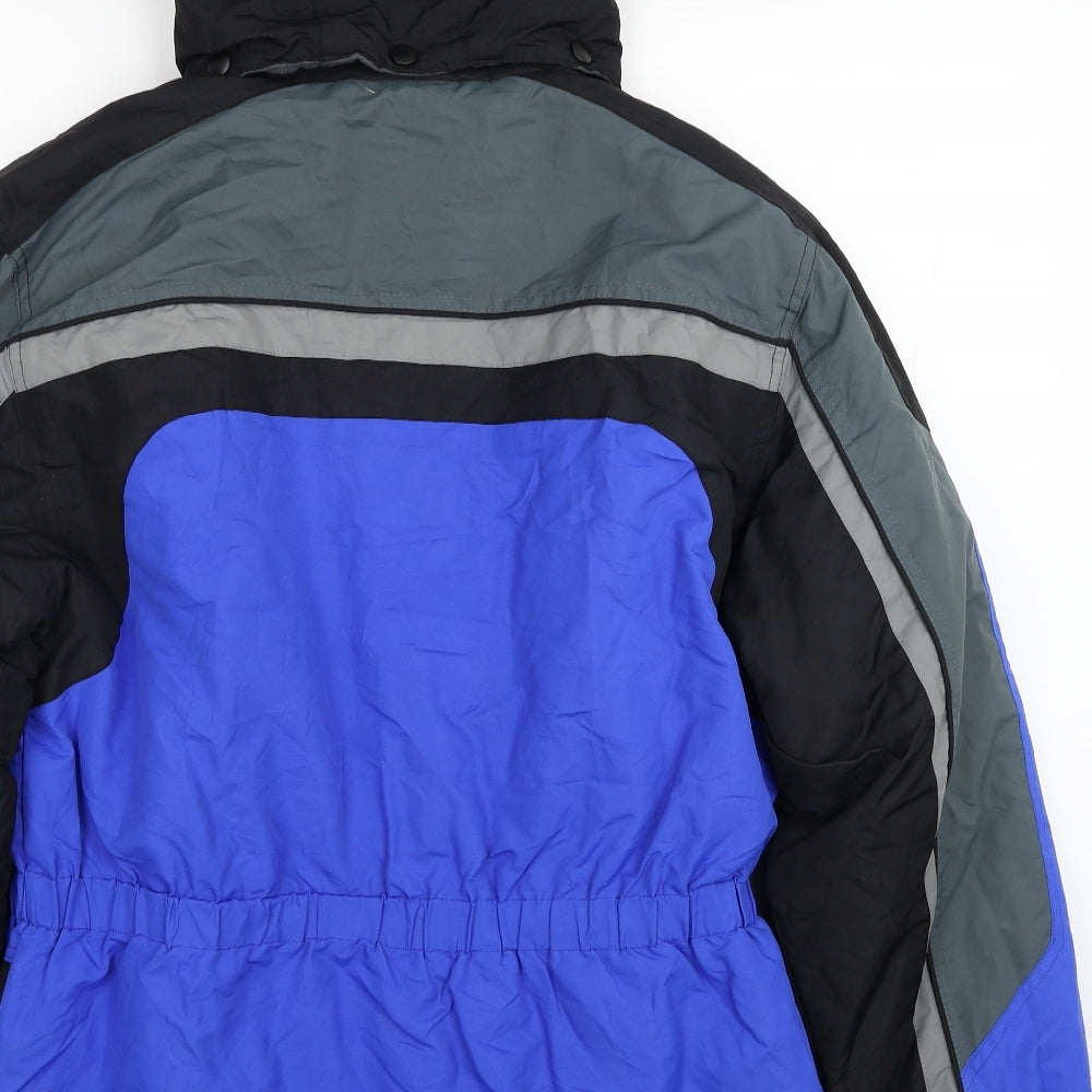 AriZona Womens Blue Jacket Coat Size XL Zip - Colorblock