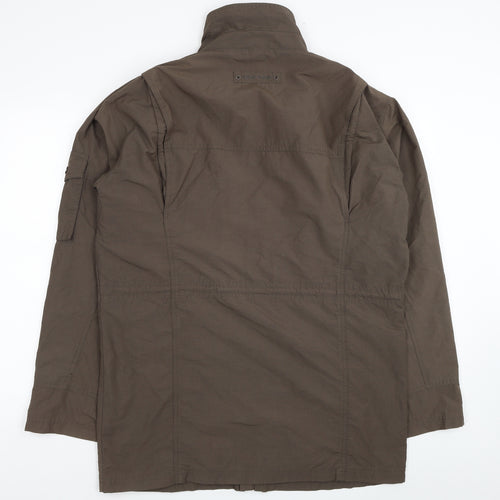 Natural Heritage Mens Brown Trench Coat Coat Size L Zip