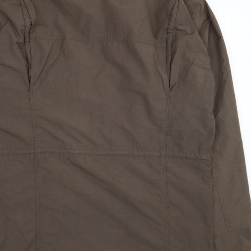 Natural Heritage Mens Brown Trench Coat Coat Size L Zip