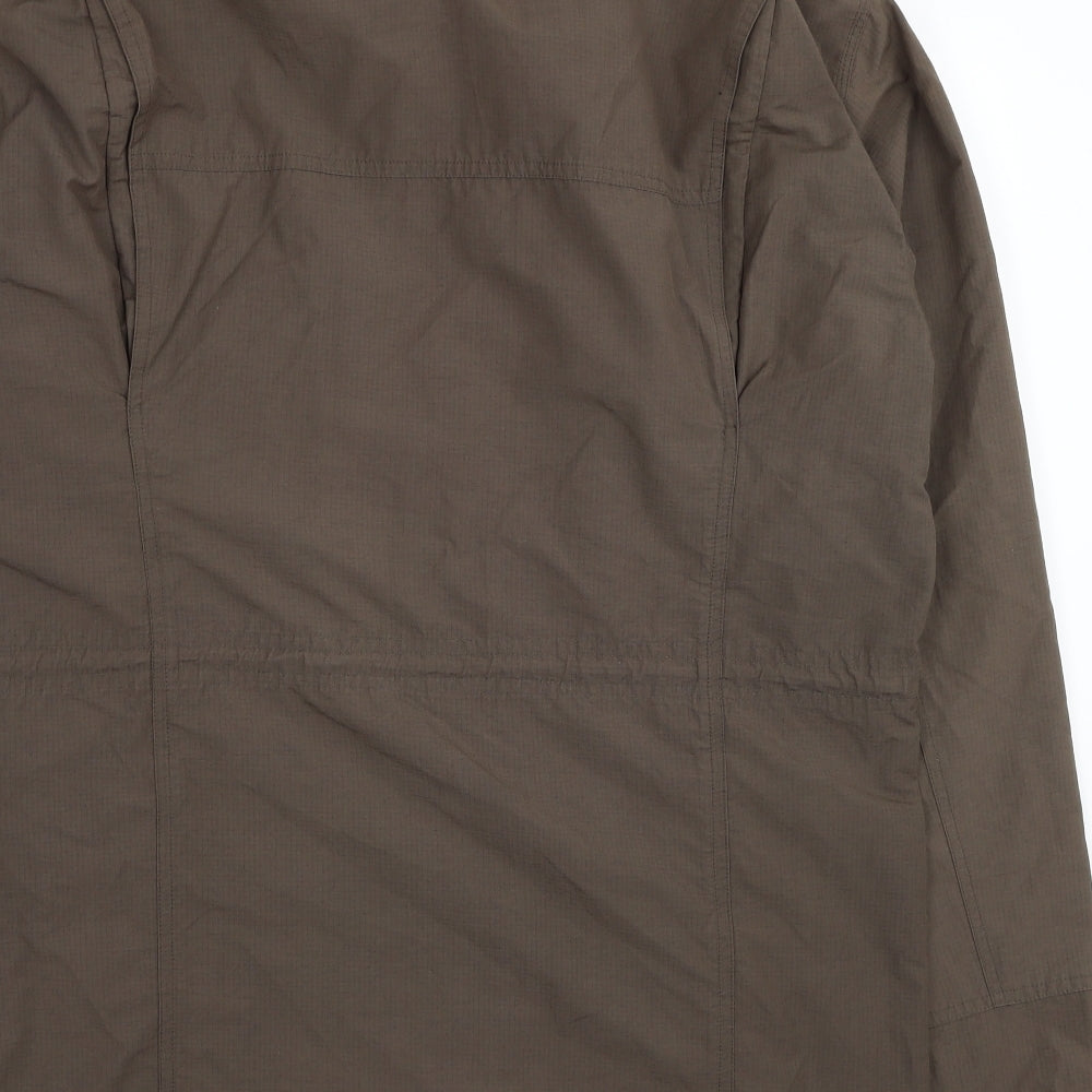 Natural Heritage Mens Brown Trench Coat Coat Size L Zip