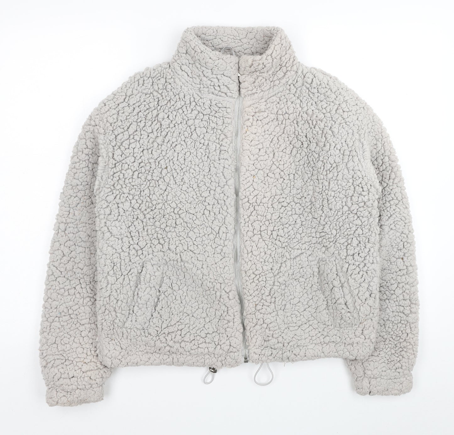 New Look Womens Grey Jacket Coat Size S Zip