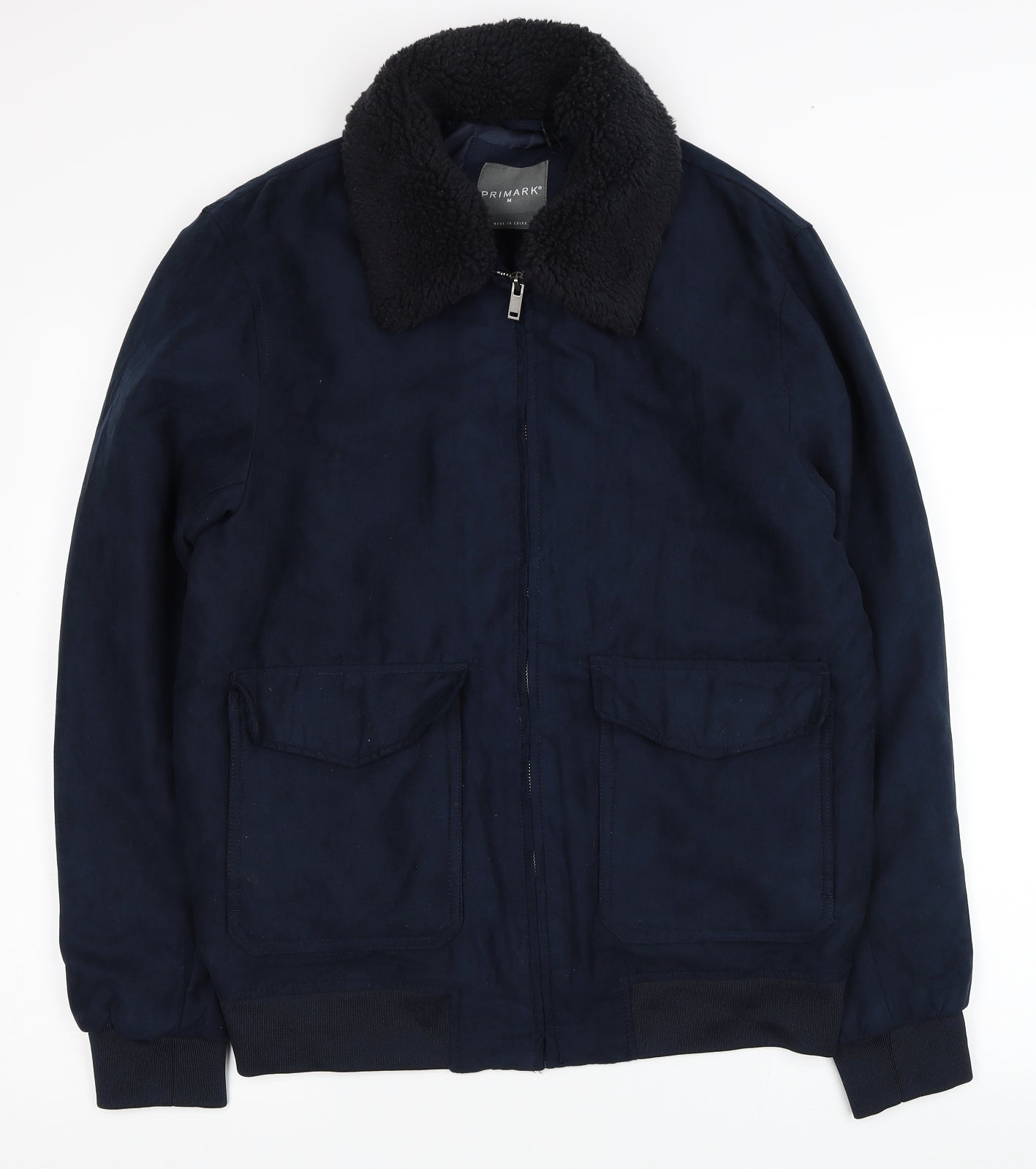 Primark Mens Blue Jacket Coat Size M Zip