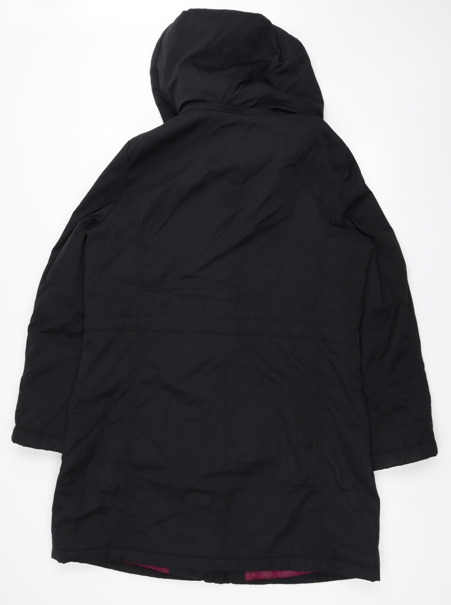 Marks and Spencer Womens Black Trench Coat Coat Size M Zip