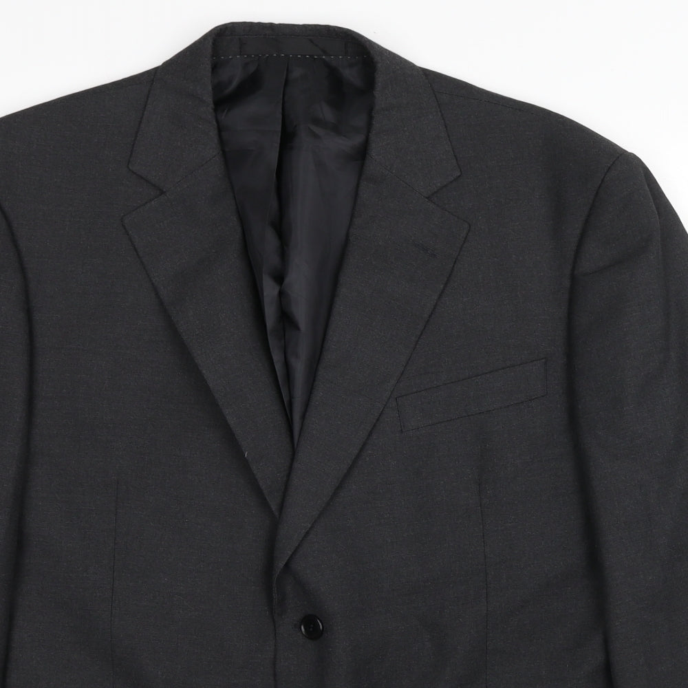 DEHA Villand Mens Grey Polyester Jacket Suit Jacket Size 44
