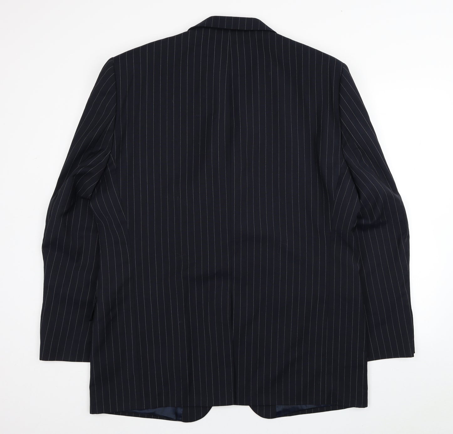 Daniel Hechter Mens Black Striped Wool Jacket Suit Jacket Size 44