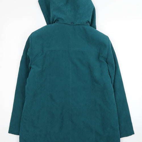 Anna Rose Womens Blue Trench Coat Coat Size S Zip
