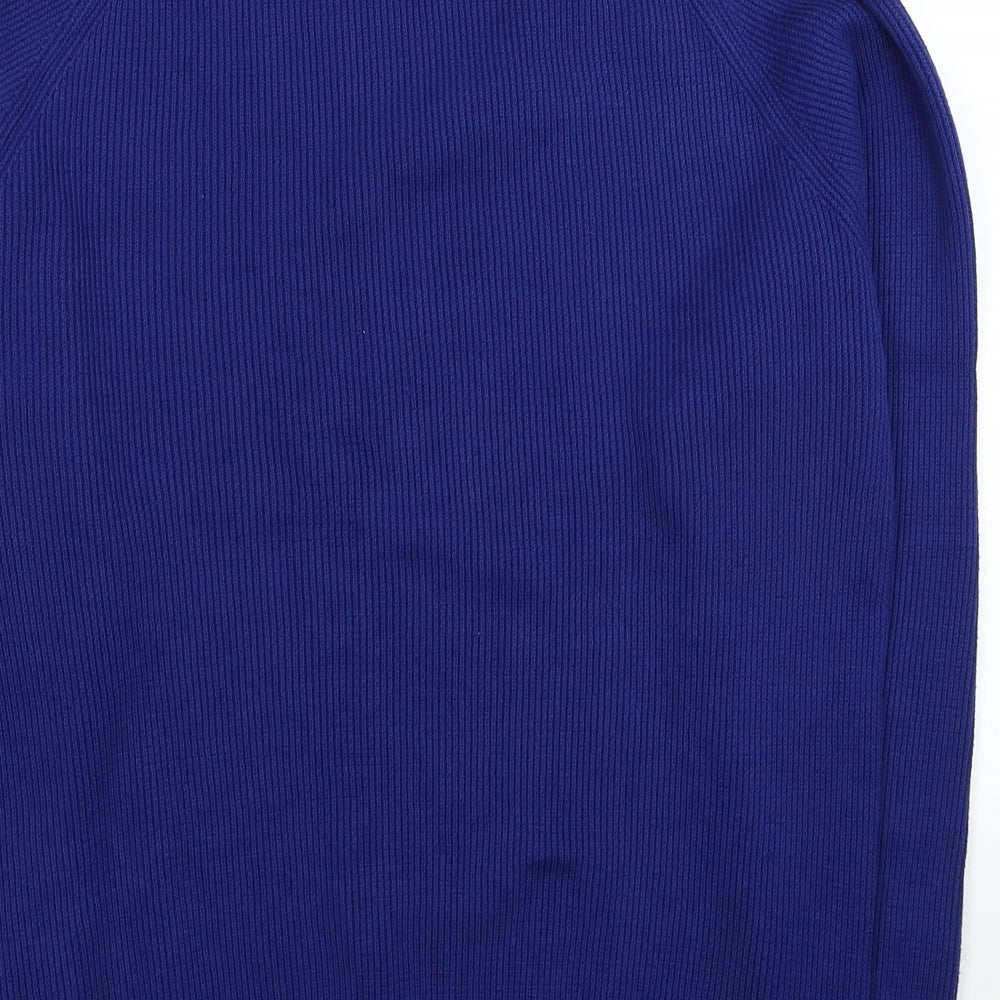 NEXT Mens Blue Round Neck Cotton Pullover Jumper Size L