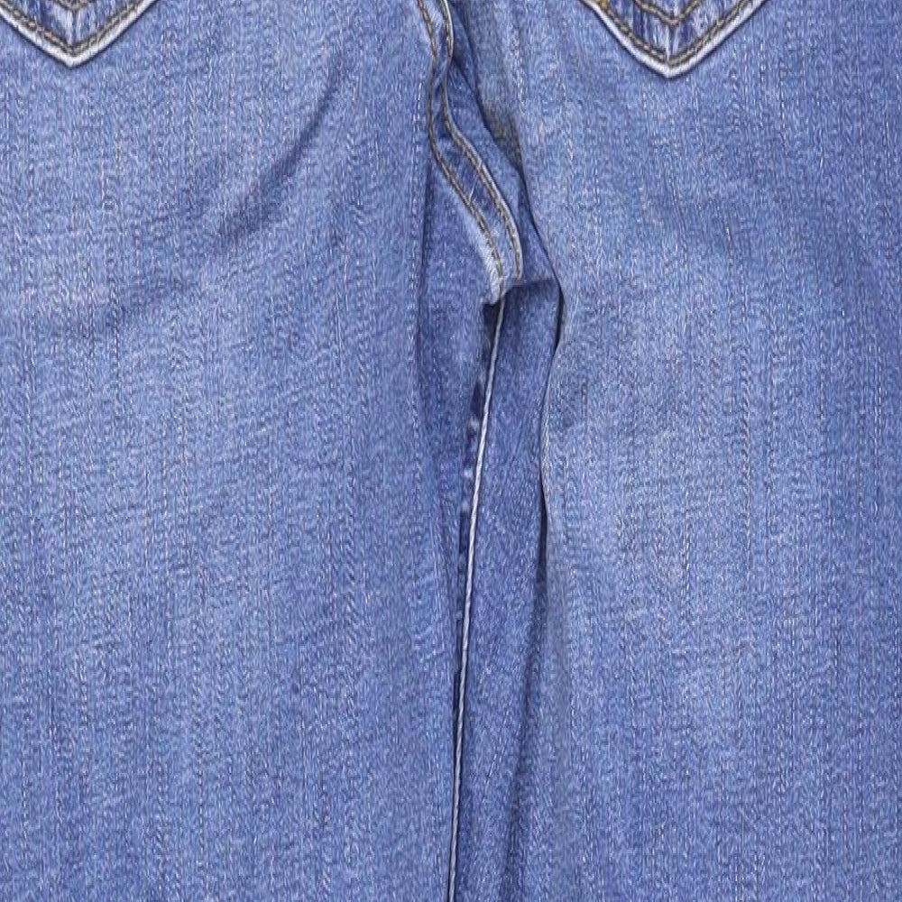 Per Una Womens Blue Lyocell Straight Jeans Size 10 L25 in Regular Zip