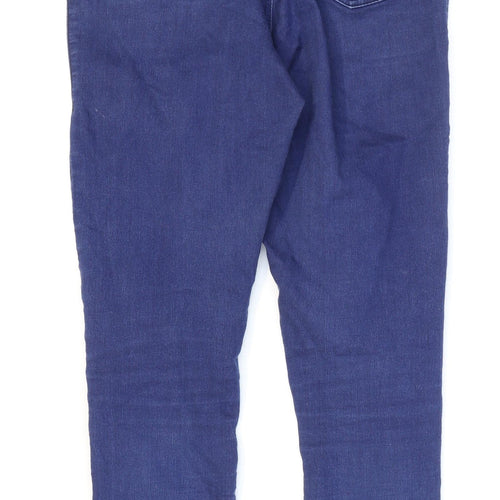 Topshop Womens Blue Cotton Skinny Jeans Size 28 in L26 in Regular Zip