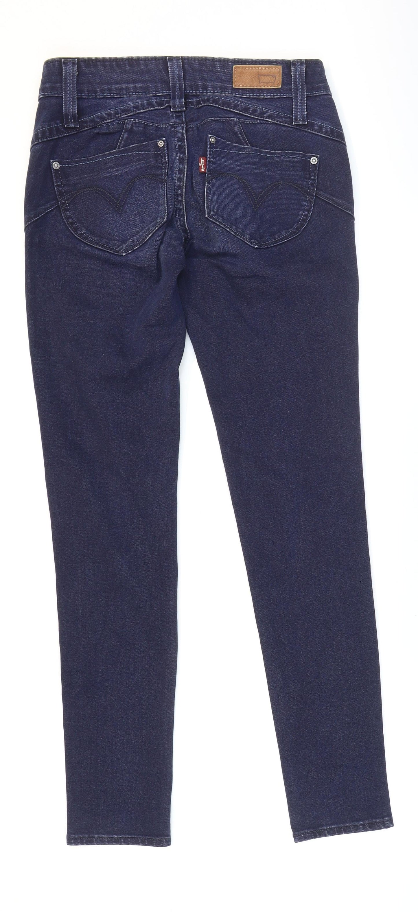 Preworn Womens Blue Cotton Skinny Jeans Size 25 in L30 in Regular Zip