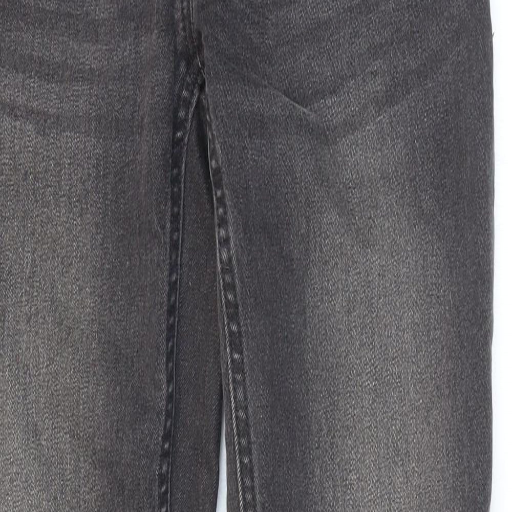 NEXT Womens Black Cotton Skinny Jeans Size 8 L27 in Regular Zip