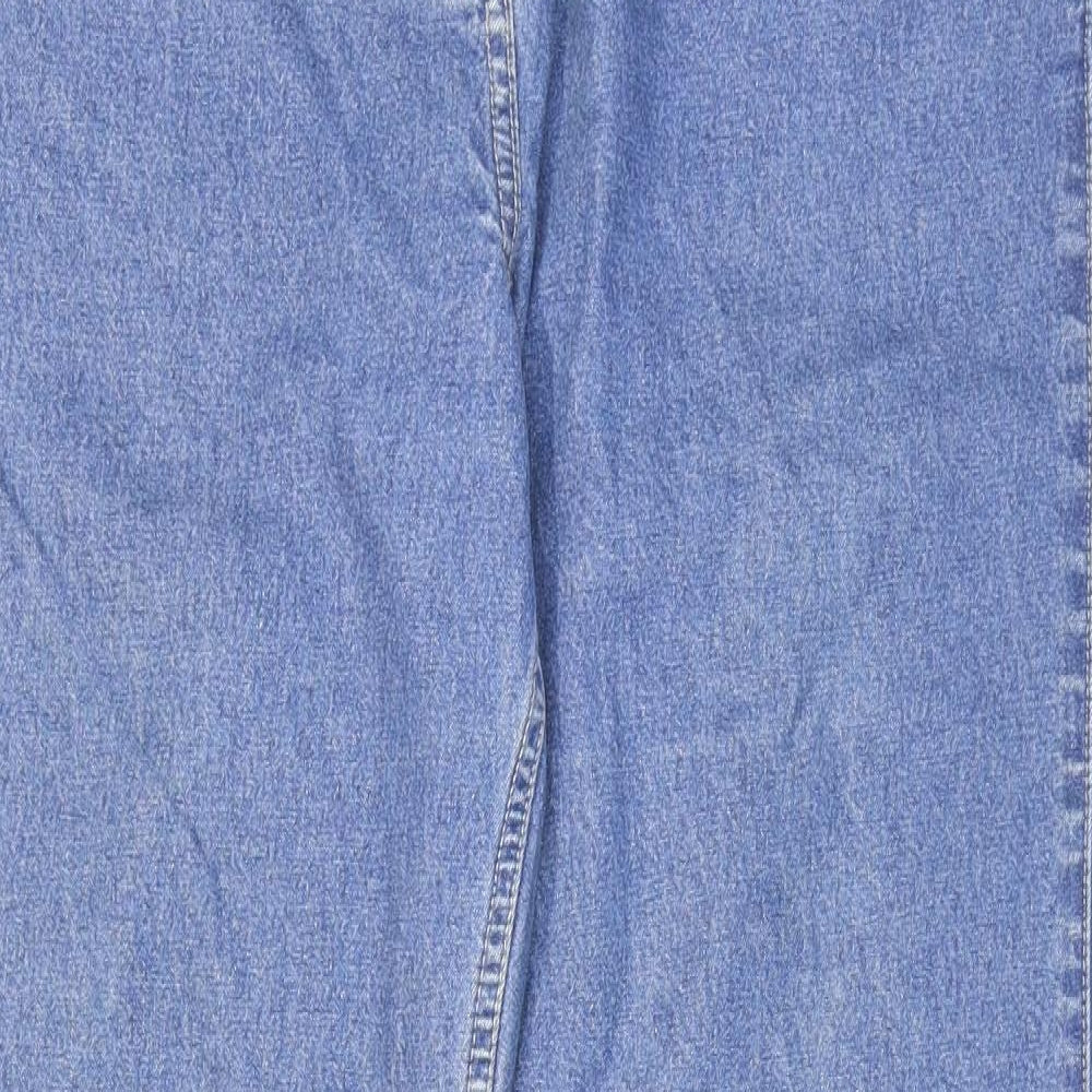 George Womens Blue Cotton Bootcut Jeans Size 14 L29 in Regular Zip