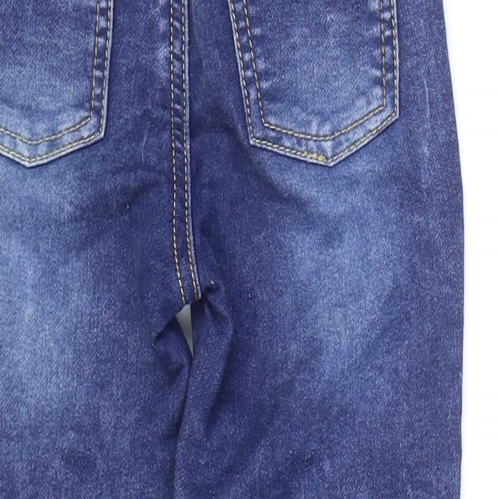PEP&CO Boys Blue Cotton Jegging Trousers Size 2-3 Years Regular Drawstring - Bears