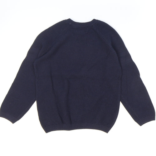 NEXT Boys Blue Round Neck 100% Cotton Pullover Jumper Size 7 Years Pullover