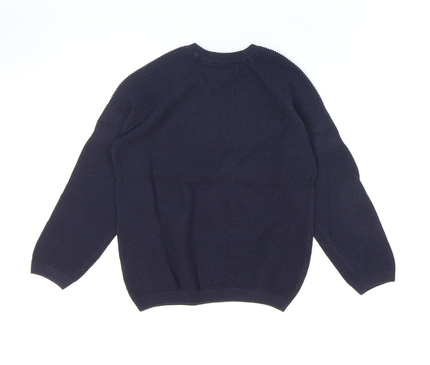 NEXT Boys Blue Round Neck 100% Cotton Pullover Jumper Size 7 Years Pullover