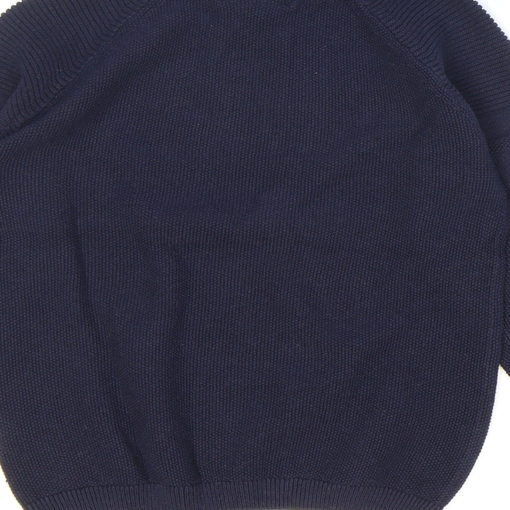NEXT Boys Blue Round Neck 100% Cotton Pullover Jumper Size 7 Years Pullover