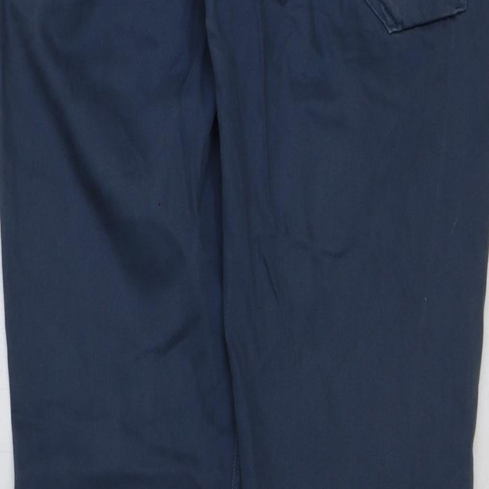 Billabong Mens Blue Cotton Trousers Size 30 in L32 in Regular Button