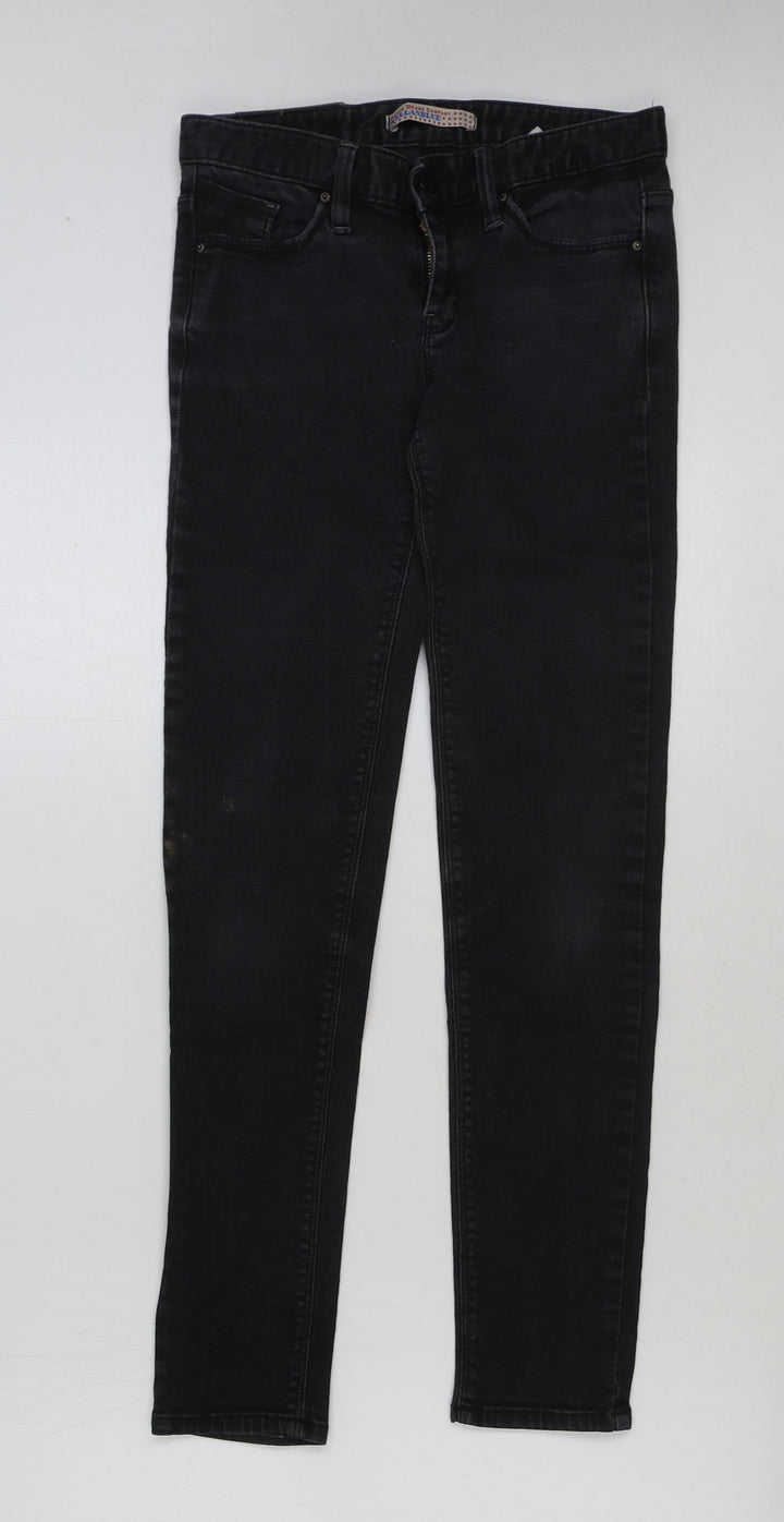 Kellanblue Womens Black Cotton Skinny Jeans Size 27 in L29 in Regular Button