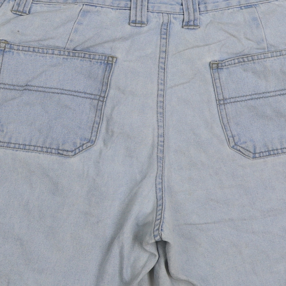 Bill Blass Womens Blue Cotton Bermuda Shorts Size 32 in L7 in Regular Button