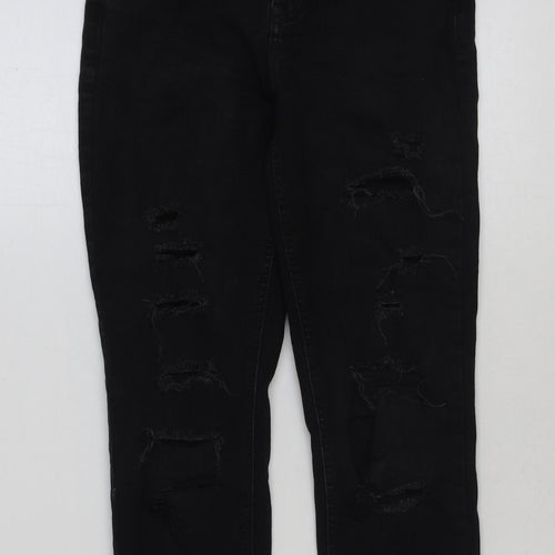 New Look Womens Black Cotton Skinny Jeans Size 8 L25 in Regular Button