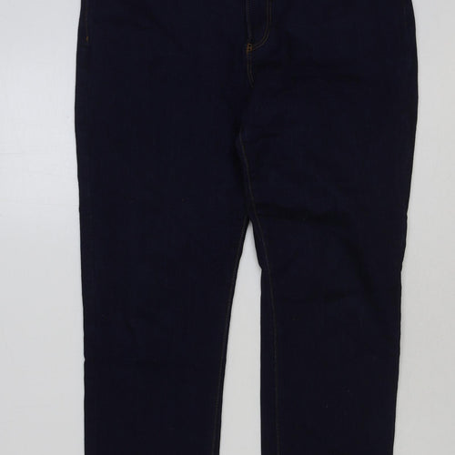 Christian Berg Womens Blue Cotton Skinny Jeans Size 14 L27 in Regular Button