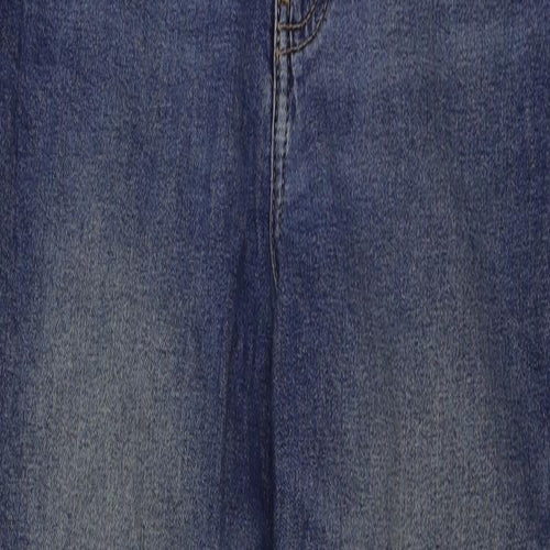 Topshop Womens Blue Cotton Skinny Jeans Size 28 in L30 in Regular Button