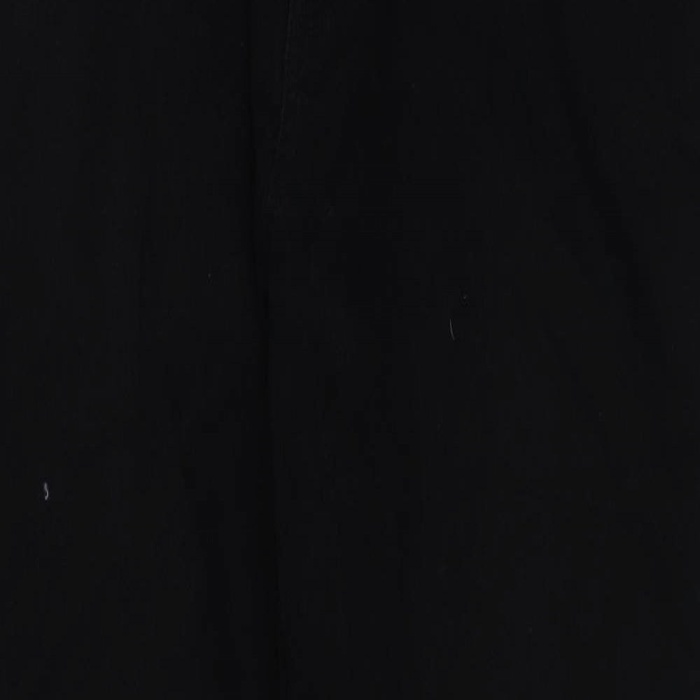 George Mens Black Cotton Skinny Jeans Size 38 in L32 in Regular Button