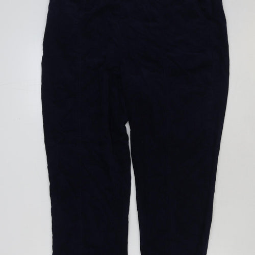 Edinburgh Woollen Mill Womens Blue Cotton Trousers Size 38 in L28 in Regular