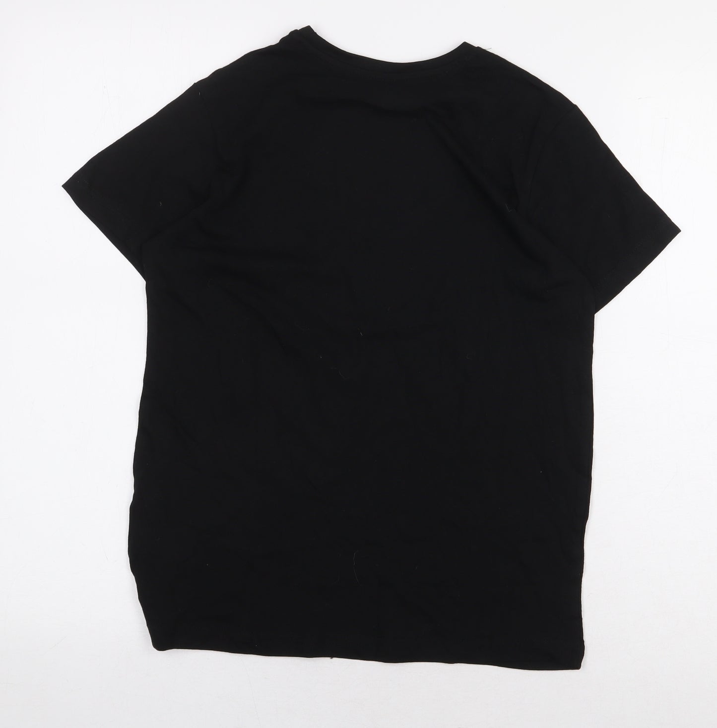 Primark Boys Black 100% Cotton Basic T-Shirt Size 10-11 Years Round Neck Pullover - Beyond Cool