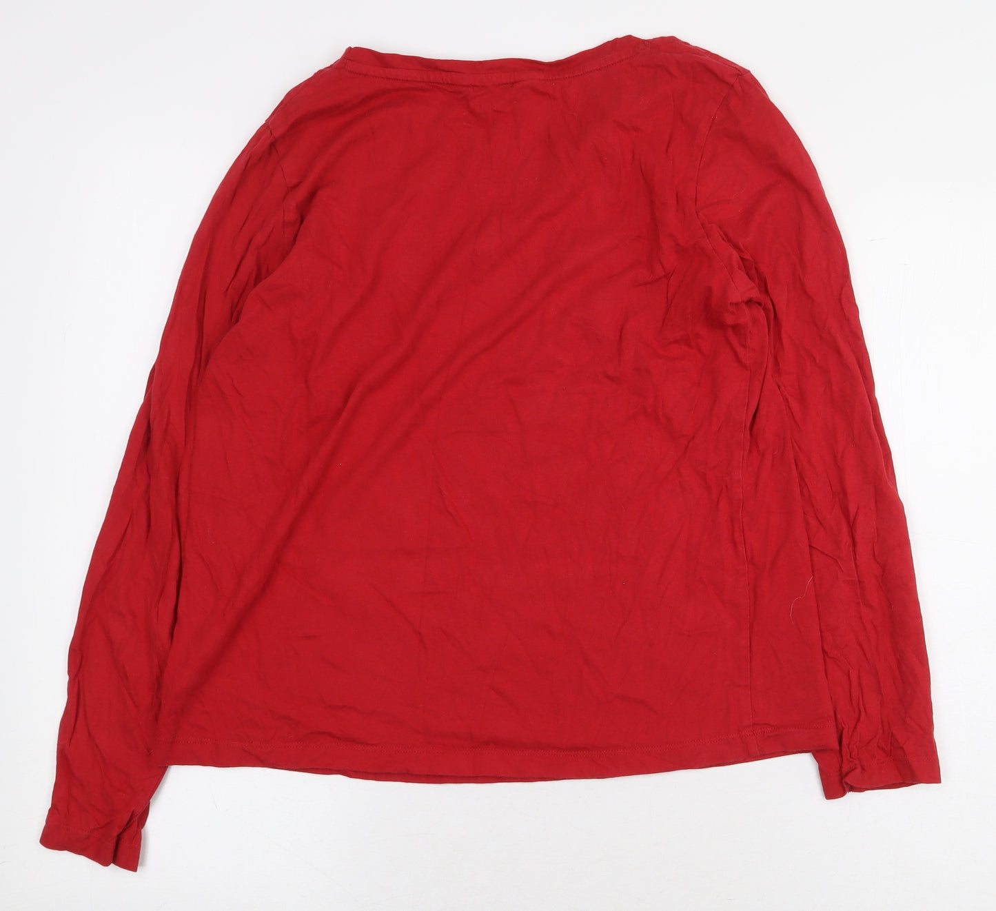 George Boys Red 100% Cotton Basic T-Shirt Size 13 Years Round Neck Pullover - Merry Moments Size 12-14