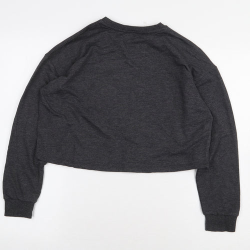 George Girls Grey Cotton Pullover Sweatshirt Size 11-12 Years Pullover - Butterfly