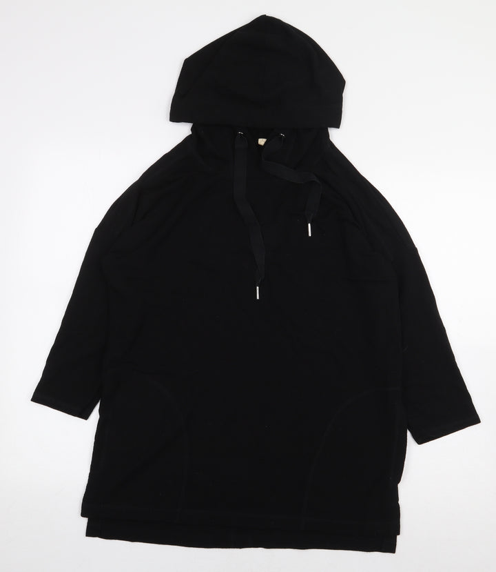 Cable & Gauge Womens Black Viscose Pullover Hoodie Size M Pullover